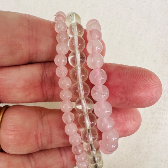 Love & Self love crystal bracelet set of three. - Picture 3 of 4